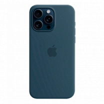 Чехол Силиконовый iPhone 15 Pro Silicone Case с MagSafe Storm Blue (MT1D3)