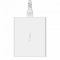 Зарядний пристрій мережевий Belkin 108Вт 2хUSB-С GAN PD PPS/2хUSB-A, White (WCH010VFWH)