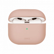 Чохол UNIQ Lino для AirPods 4 Silicone pink blush (UNIQ-AIRPODS(2024)-LINOPNK)