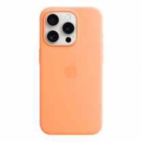Чехол силиконовый iPhone 15 Pro Silicone Case with MagSafe Orange Sorbet (MT1H3)