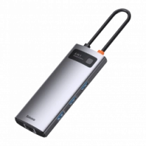 Хаб Baseus Multifunctional Metal Gleam 6- in-1 Type-C (Gray) (CAHUB-CW0G)
