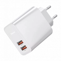 Адаптер Baseus Speed 2USB QC3.0 30W White (CCFS-E02)