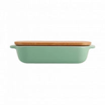 Форма для выпечки с крышкой KitchenAid керамогранитная, 8,8х24,8х40,4 см, 3,8 л, фисташковый цвет