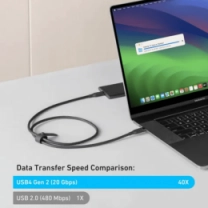 Кабель ANKER USB-C to USB-C - 0.9m 240W 20 Gbps 4K Video Tranfer Bio-Nylon (Чорний)