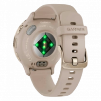 Garmin Venu 3S Soft Gold S. Steel Bezel w. French Gray Case and S. Band (010-02785-02)