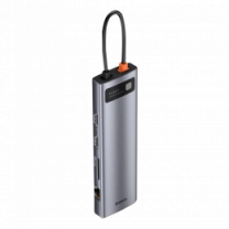 Хаб Baseus Multifunctional Metal Gleam 11-in-1 Type-C (Gray) (CAHUB-CT0G)