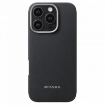 Чохол Pitaka Ultra-Slim Case Classic Twill 600D Black/Grey for iPhone 16 Pro Max (KI1601PMA)
