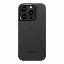 Чохол Pitaka MagEZ Case 4 Twill 600D Black/Grey for iPhone 15 Pro Max (KI1501PMA)