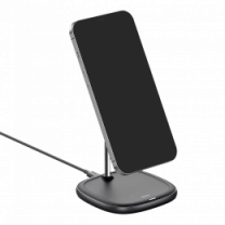 БЗП Baseus Swan Magnetic Desktop Bracket Wireless Charger iPhone 12 Black (WXSW-01)