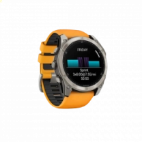 Garmin Fenix 8 51mm AMOLED Sapphire Titanium with Spark Orange/Graphite Silicone Band (010-02905-11)