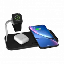 Зарядна станція Zens Dual Aluminum Wireless Charger + Watch Black (ZEDC05B/00)