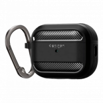Чохол Spigen для Apple AirPods Pro 2 Rugged Armor, Black(ACS05482)