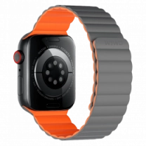 Ремешок Wiwu для Apple Watch 38/40/41mm Magnetic silicone watch band Gray-Orange