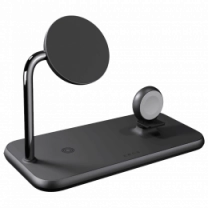 Зарядна станція Zens Magnetic+Watch Aluminium Black 30W USB-C PD (ZEDC18B/00)