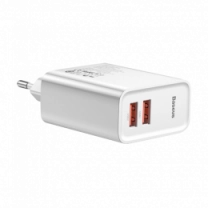 Адаптер Baseus Speed 2USB QC3.0 30W White (CCFS-E02)