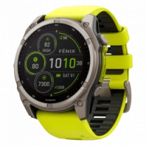 Спортивний годинник Garmin Fenix 8 51mm Solar Sapphire Titanium w. Amp Yellow/Graphite Silicone Band (010-02907-20/21)