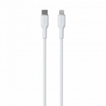 Зарядный кабель Puro Soft Cable USB-C to Lightning 1.5m, white PUCAPLTUSBCICONWHI
