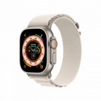 Смарт-годинник Apple Watch Ultra 49mm Titanium Case with Starlight Alpine Loop - Small (MQFQ3)
