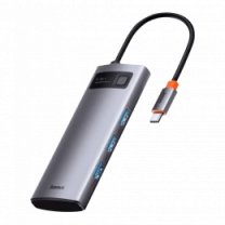Хаб Baseus Multifunctional Metal Gleam 5- in-1 Type-C (Gray) (CAHUB-CX0G)
