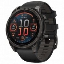 Спортивные часы Garmin Fenix ​​8 47mm AMOLED Sapphire Carbon Gray DLC Titanium w. Black/Pebble Gray S. Band (010-02904-20/2 RU)