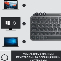 Комплект (Клавиатура + Мышь) LOGITECH MX Keys Mini Combo for Business-GRAPHITE-US (920-011061)