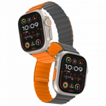 Ремінець Keephone iBands, Silicone Magnetic Snap Orange + Ash Grey (KPIBA49CAHOG)