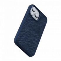 Чехол Njord Salmon Leather MagSafe Case Petrol Blue для iPhone 15 Pro Max (NA54SL01)