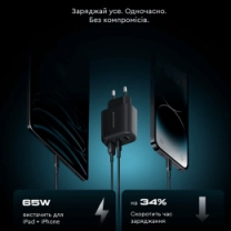 Адаптер ArmorStandart Resolute Power ARP-621 65W GaN Black (ARM70023)