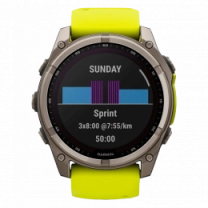 Спортивний годинник Garmin Fenix 8 51mm Solar Sapphire Titanium w. Amp Yellow/Graphite Silicone Band (010-02907-20/21)