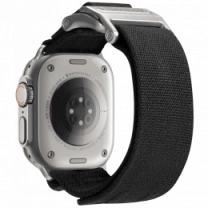 Ремінець AULUMU A11 band for Apple Watch,  Silver buckle+Black Strap black+black A11-NL-BK-SL