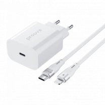 Адаптер Proove Rapid 20W (Type-C + USB) (white)