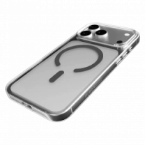 Чехол Puro Cover in TPU+PC "LITE MAG" with Magsafe for iPhone 17 Pro Max, transparent and dark grey PUIPC17P69LITEMDKGR