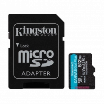 Карта памяти Kingston Canvas Go Plus 512Gb class 10 A2 V30 Adapter SD (R170MB/s, W90MB/s)