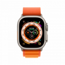 Смарт-годинник Apple Watch Ultra 49mm Titanium Case with Orange Alpine Loop - Medium (MQFL3)