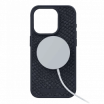 Чехол Njord Salmon Leather MagSafe Case Black для iPhone 15 Pro Max (NA54SL00)