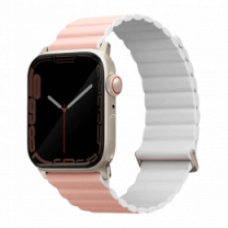Ремешок Uniq Revix Premium для Apple Watch 49 | 45 | 44 | 42 mm pink-white (UNIQ-45MM-REVPBPNKWHT)