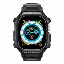 Чехол и ремешок 2в1 Spigen для Apple Watch Ultra 49mm Rugged Armor Pro, Black(ACS05460)