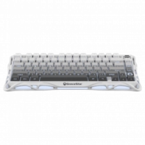 Клавіатура механічна GravaStar Mercury K1 80keys, GravaStar x Kailh Cheery Pink, EN/UKR, BT/WL/USB, білий