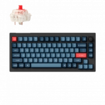 Клавіатура механічна Keychron V1 Max 84Key, Gateron Jupiter Red, WL/BT/USB-A, QMK, Hot-swap, Knob, E
