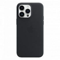 Чехол кожаный iPhone 14 Pro Max Leather Case with MagSafe Midnight (MPPM3)