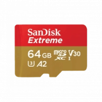 Карта пам'яті SanDisk Extreme microSDXC 64GB C10 UHS-I V30 U3 R170/W80MB/s (SDSQXAH-064G-GN6AA)
