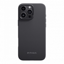 Чехол Military-Grade Protective Case Classic Twill 600D Black/Grey for iPhone 16 Pro (KI1601PPA)