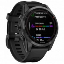 Смарт-часы Garmin Fenix ​​7S Solar Slate Gray with Black Band (010-02539-12/13)