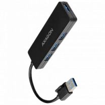 Хаб AXAGON HUE-G1A SuperSpeed USB SLIM hub, кабель 14см Type-A