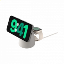 Бездротовий ЗП Belkin 2в1 MagSafe iPhone/Watch/AirPods, Sand Mass (WIZ020VFH37)