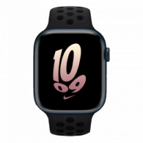 Смарт-годинник Apple Watch Series 8 45mm Midnight Aluminum Case with Black/Black NikeSport Band (MPH43)