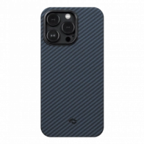 Чохол Pitaka MagEZ Case 3 Twill 1500D Black/Blue for iPhone 14 Pro (KI1408P)