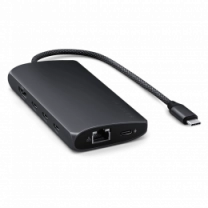 Satechi USB-C Multiport Adapter 8K with Ethernet V3 Midnight (ST-P8KED)