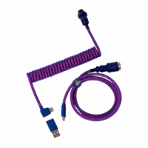 Кабель Type-A/Type-C Keychron Premium Coiled Aviator Cable-Angled Purpule