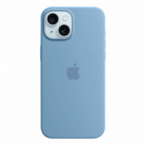 Чехол силиконовый iPhone 15 Plus Silicone Case with MagSafe Winter Blue (MT193)